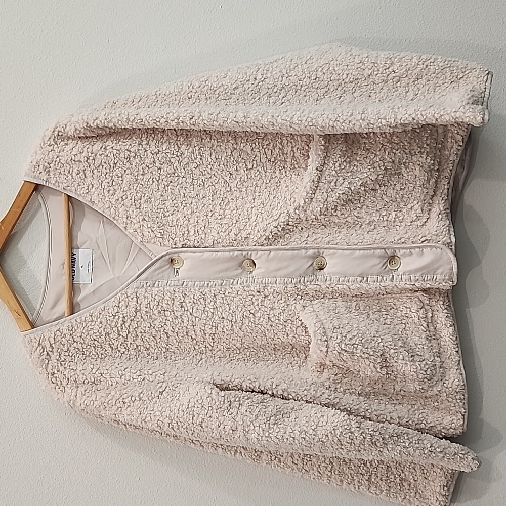 Old Navy Teddy Jacket in Light Beige/Cream